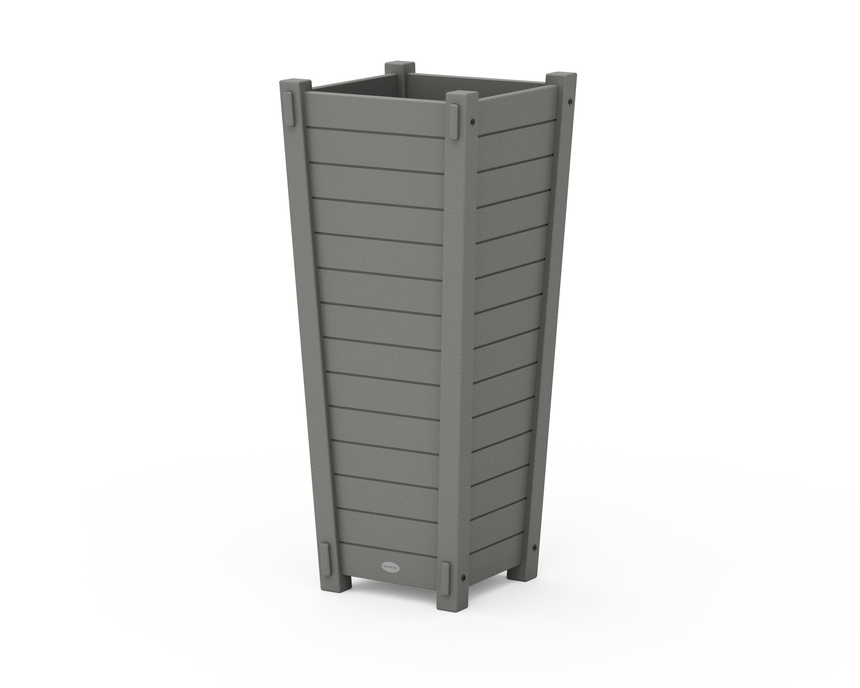 POLYWOOD® Nautical Tapered Square Tall Planter Box in Slate Grey