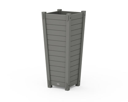 POLYWOOD® Nautical Tapered Square Tall Planter Box in Slate Grey