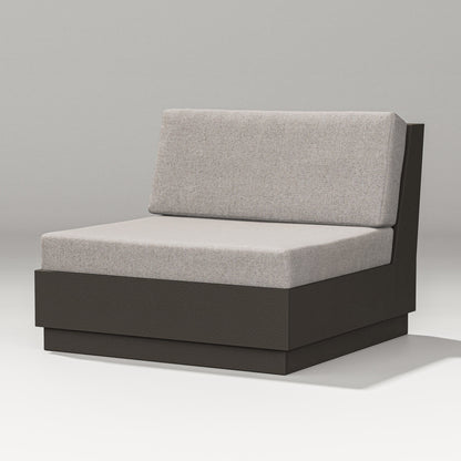 PW Designer Series Elevate Modular Armless Chair in Vintage Coffee / Weathered Tweed