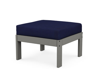 POLYWOOD® Vineyard Modular Ottoman in Slate Grey / Navy