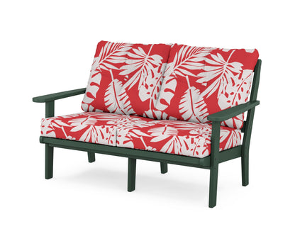POLYWOOD® Mission Deep Seating Loveseat in Green / Leaf Crimson