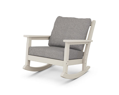 POLYWOOD® Chippendale Deep Seating Rocking Chair in Sand / Grey Mist