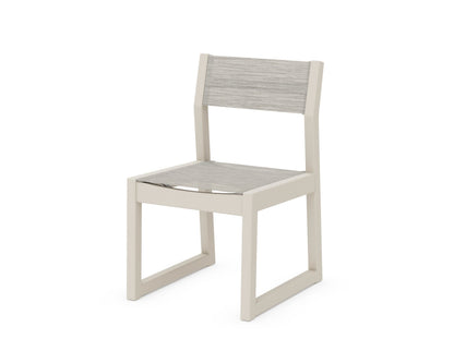POLYWOOD® EDGE Sling Dining Side Chair in Sand / Birch Sling