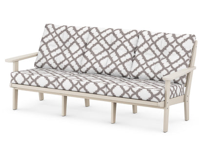 POLYWOOD® Lakeside Deep Seating Sofa in Sand / Trellis Grey Mist