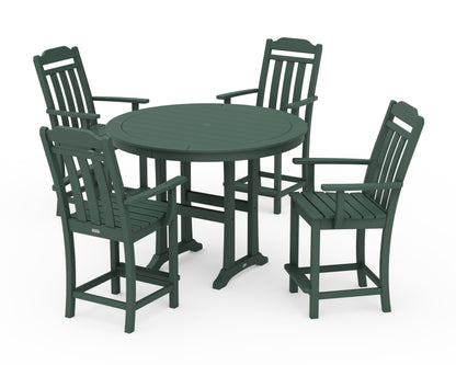 Country Living Cottage 5-Piece Round Counter Set in Green