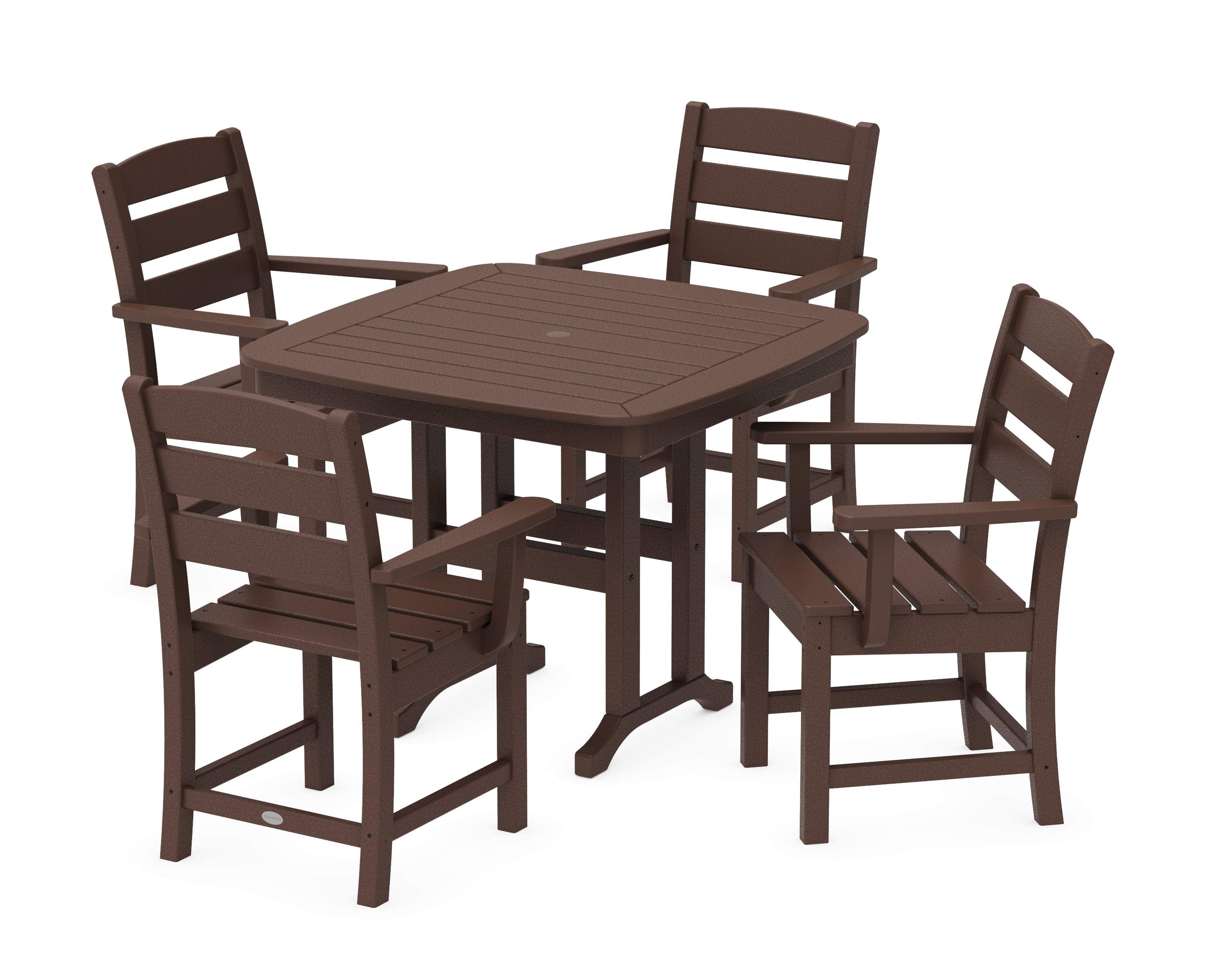 POLYWOOD® Lakeside 5-Piece Dining Set in Mahogany