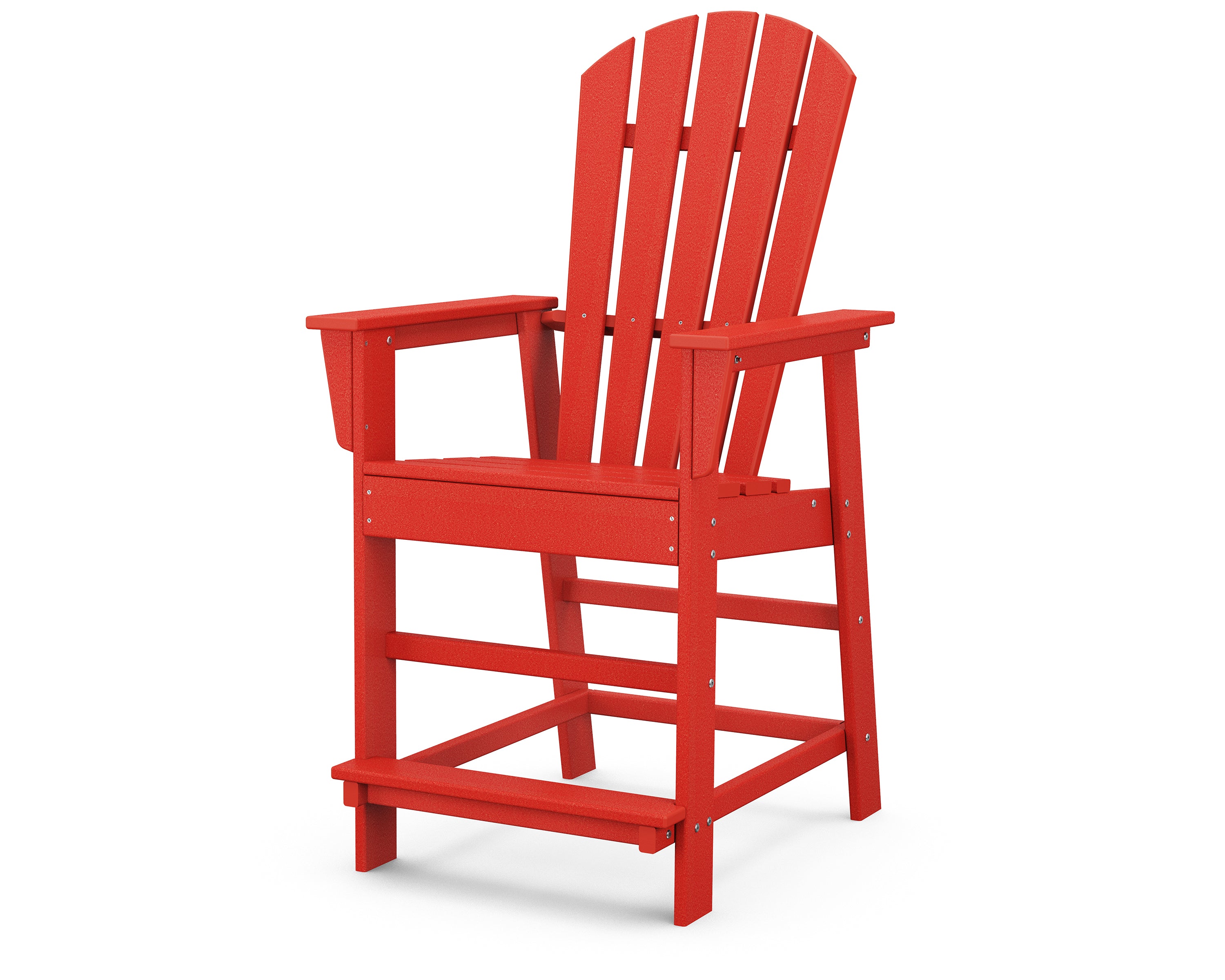 POLYWOOD® South Beach Counter Chair in Sunset Red