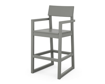 POLYWOOD® EDGE Bar Arm Chair in Slate Grey