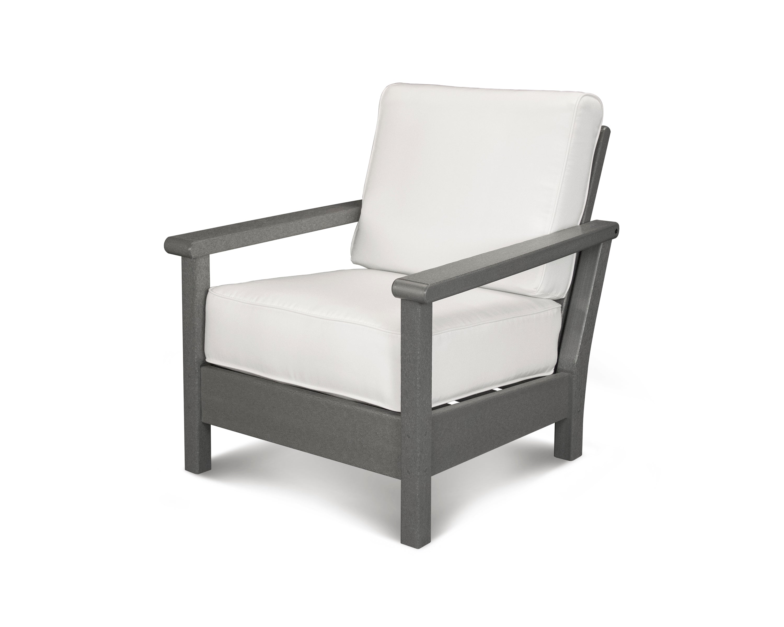 POLYWOOD® Harbour Deep Seating Chair in Slate Grey / Natural