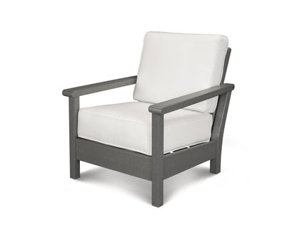 POLYWOOD® Harbour Deep Seating Chair in Slate Grey / Natural