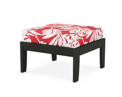 Unbranded Modular Ottoman - Classic in Black / Leaf Crimson