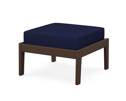 Unbranded Deep Seating Ottoman in Mahogany / Navy
