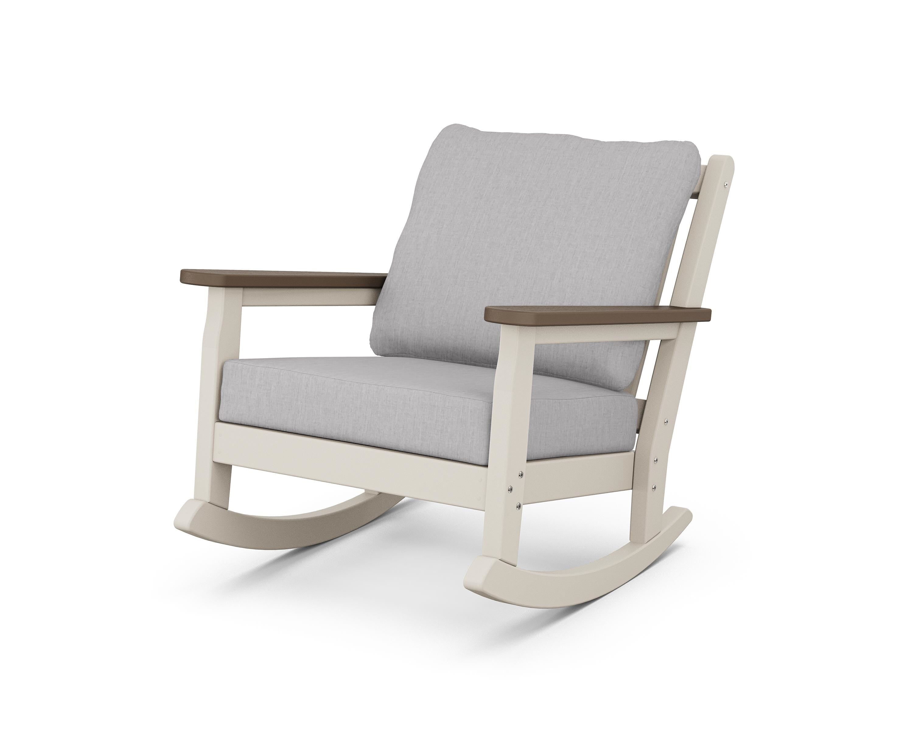 POLYWOOD® Chippendale Deep Seating Rocking Chair in Sand / Kona / Granite