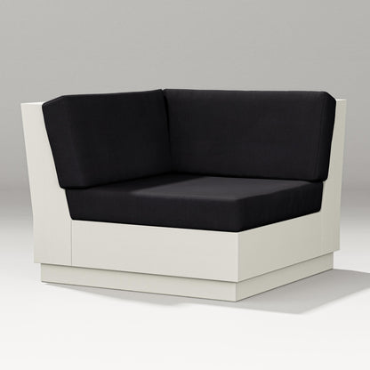 PW Designer Series Elevate Modular Corner Chair in Vintage White / Midnight Linen