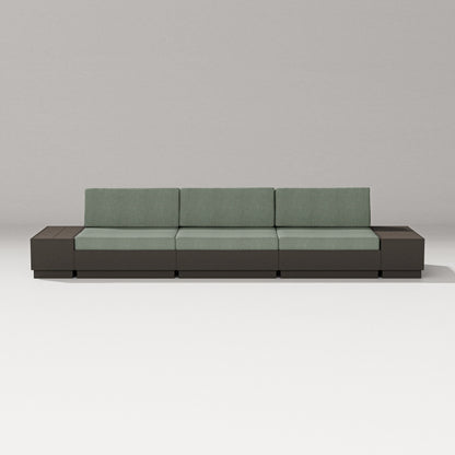 PW Designer Series Elevate Straight Sectional in Vintage Coffee / Cast Sage