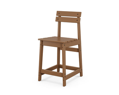 POLYWOOD® Modern Studio Plaza Counter Chair in Teak