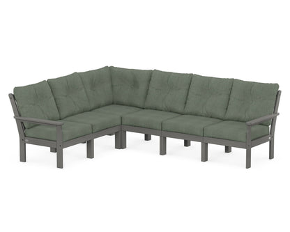 POLYWOOD® Vineyard 6-Piece Sectional in Slate Grey / Cast Sage