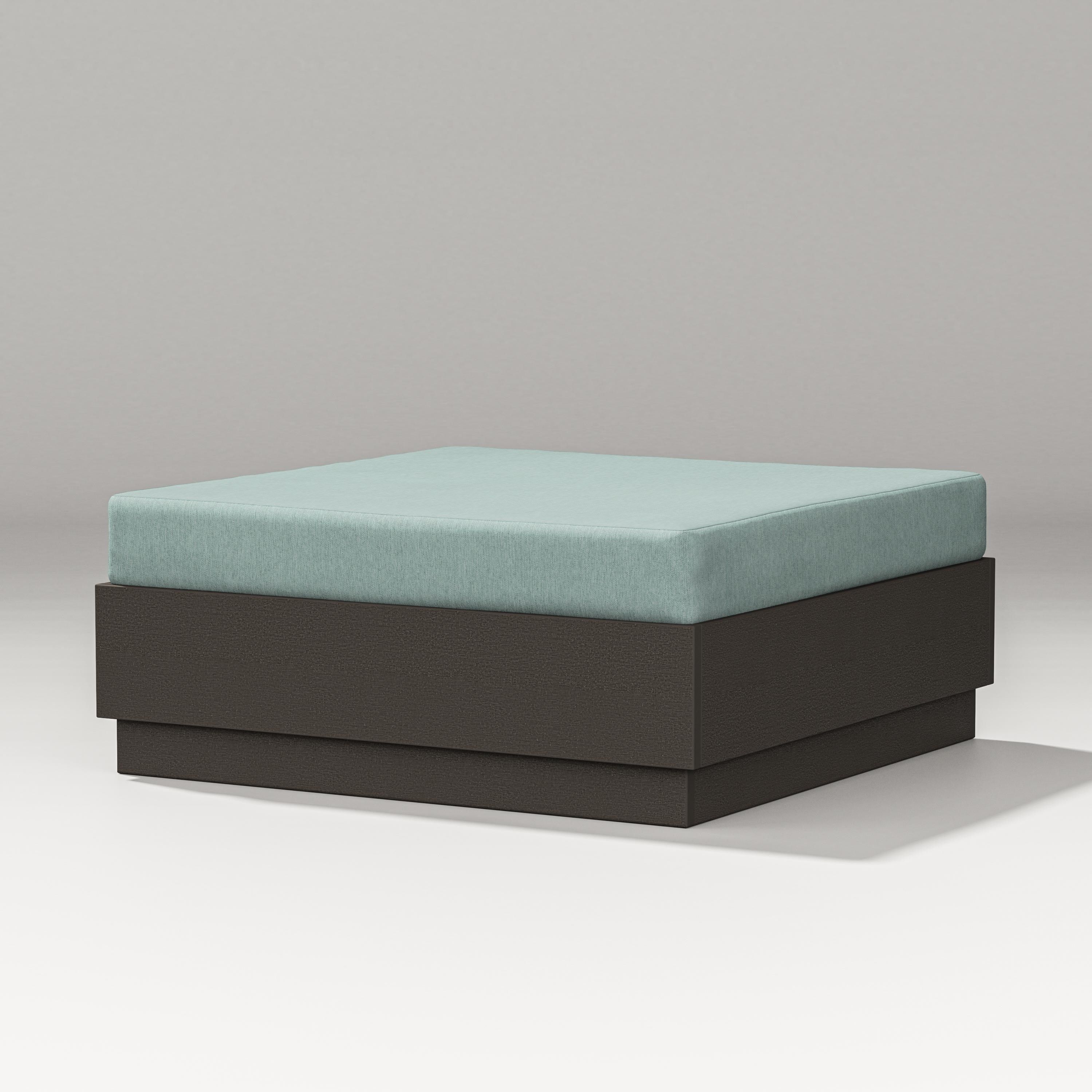 PW Designer Series Elevate Lounge Ottoman in Vintage Coffee / Glacier Spa