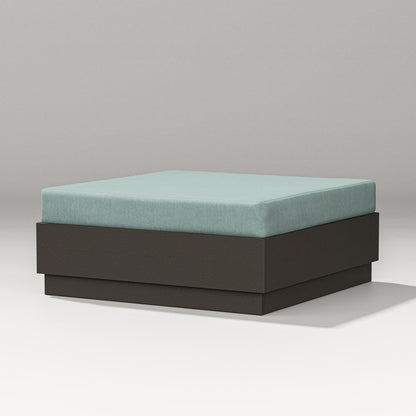 PW Designer Series Elevate Lounge Ottoman in Vintage Coffee / Glacier Spa