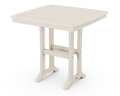 POLYWOOD® Nautical Trestle 37" Counter Table in Sand