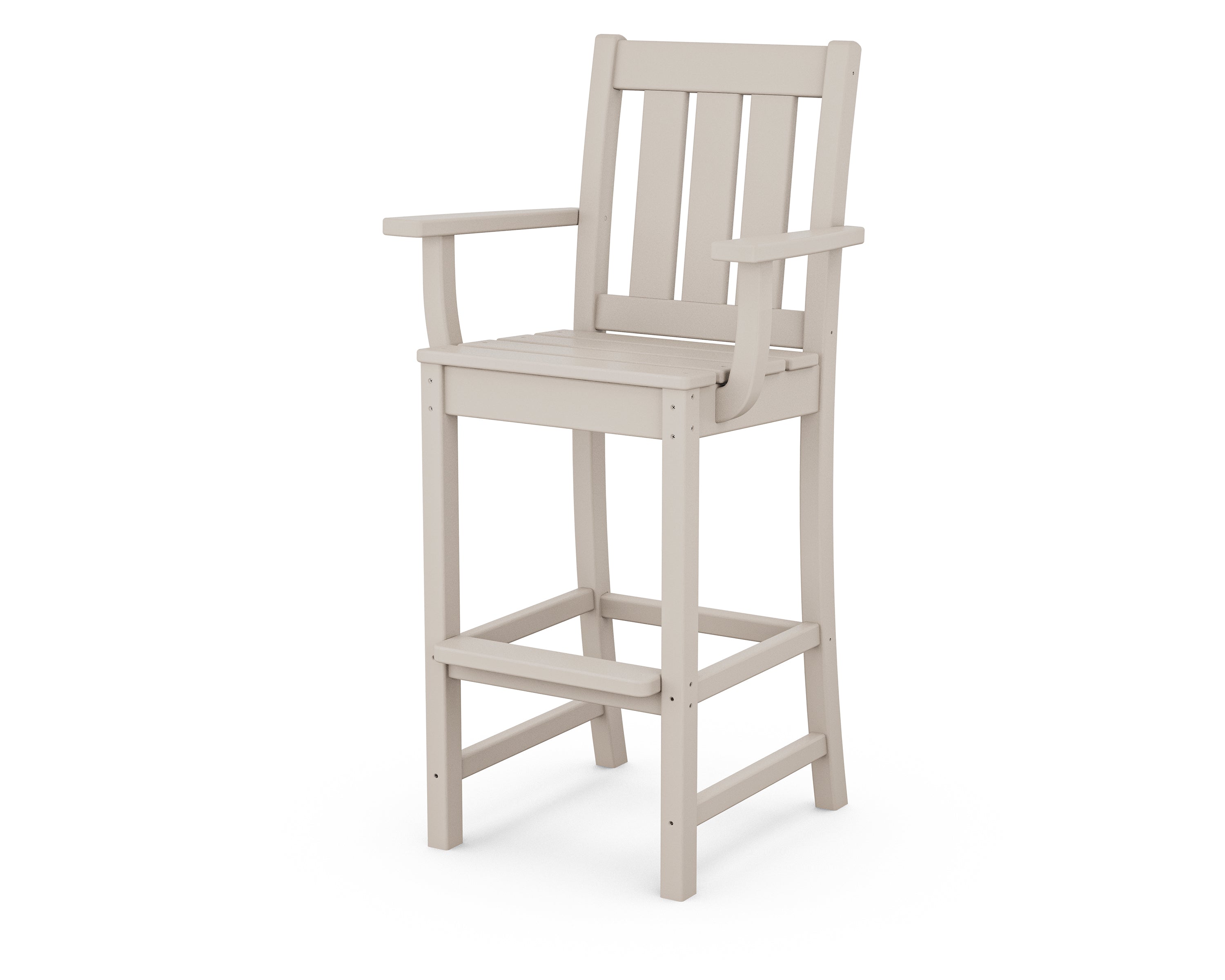 POLYWOOD® Oxford Bar Arm Chair in Sand