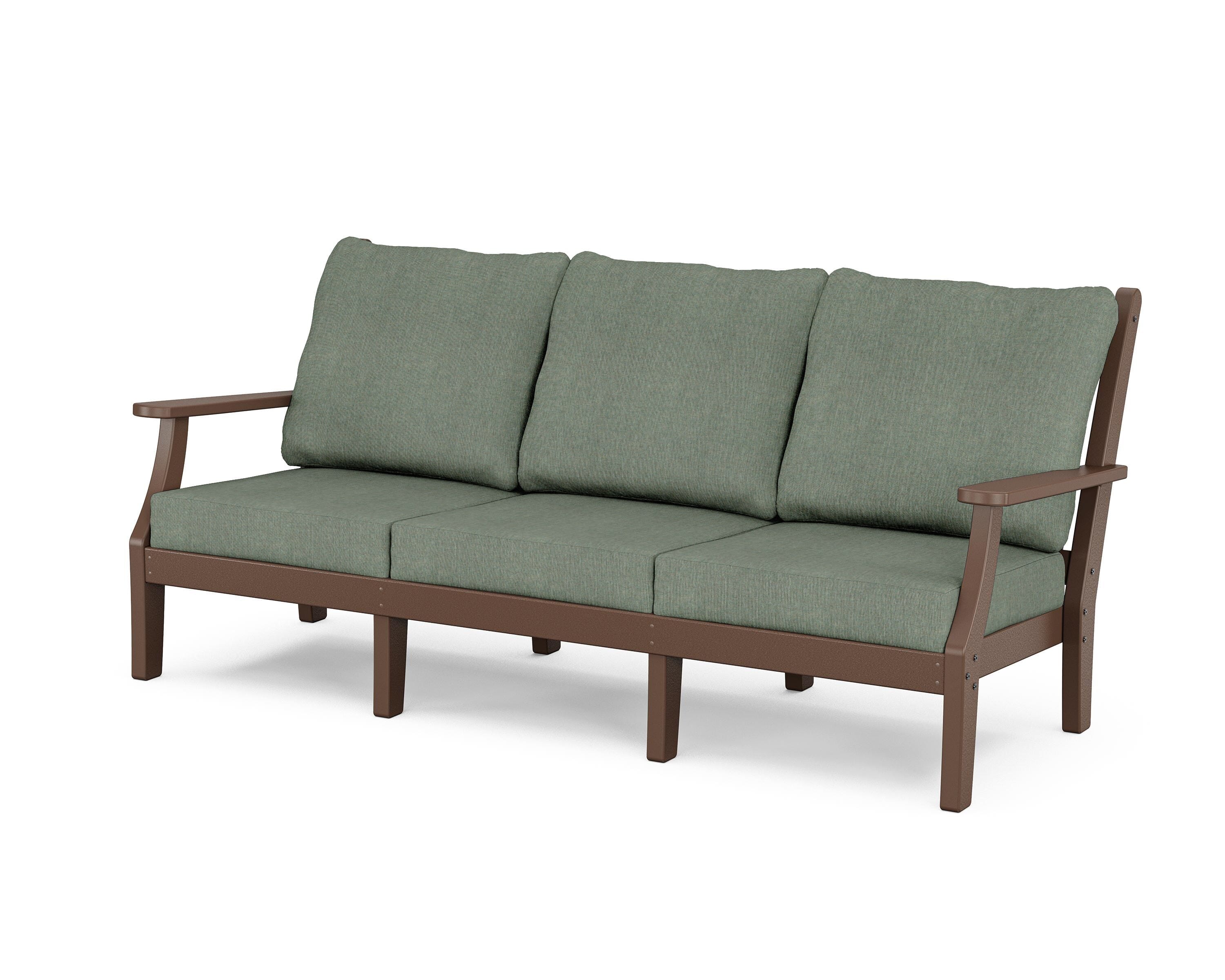 Country Living Wovendale Deep Seating Sofa in Mahogany / Cast Sage
