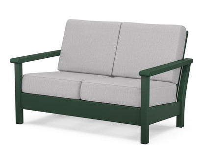 POLYWOOD® Harbour Deep Seating Loveseat in Green / Granite