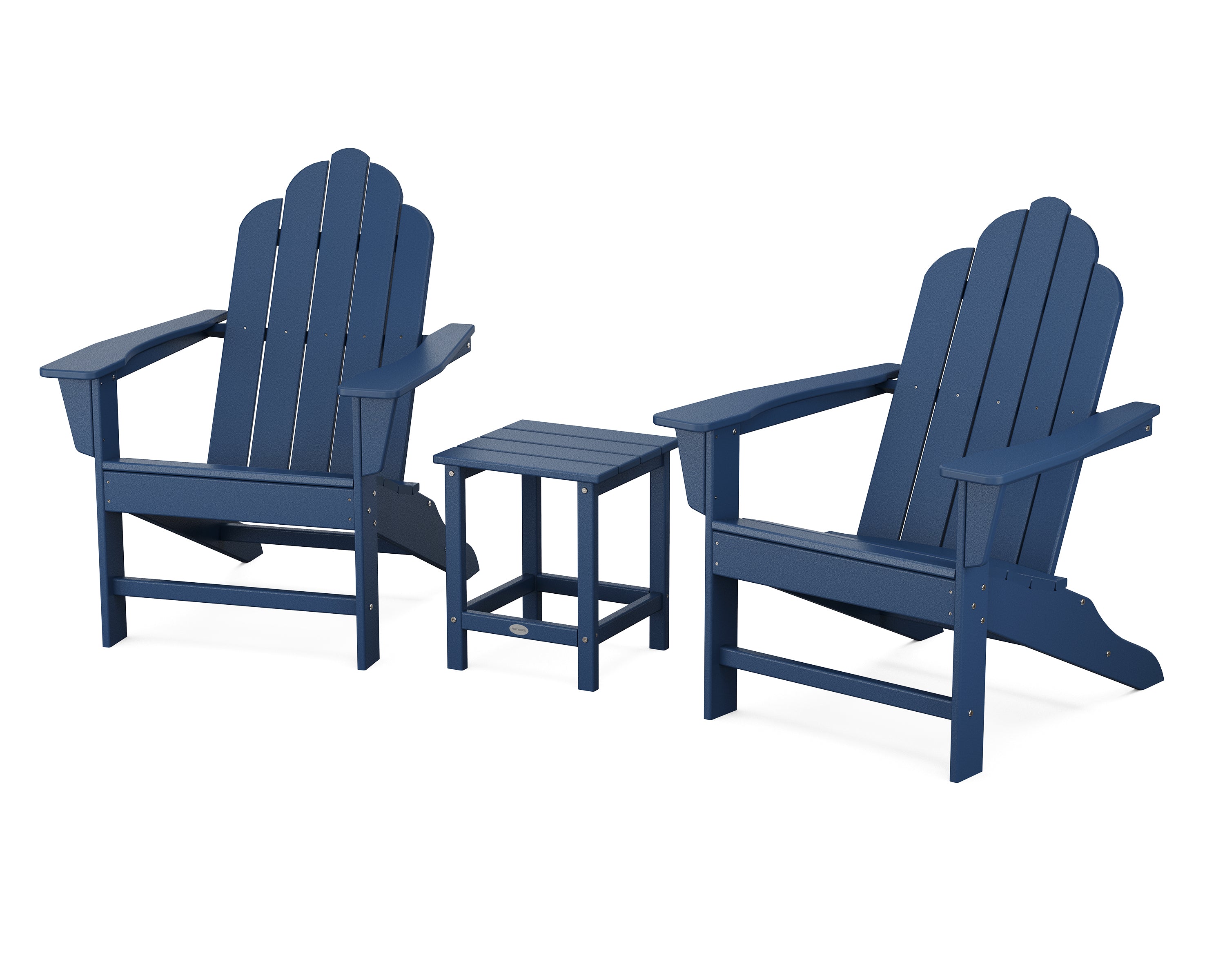 POLYWOOD® Long Island Adirondack 3-Piece Set in Navy