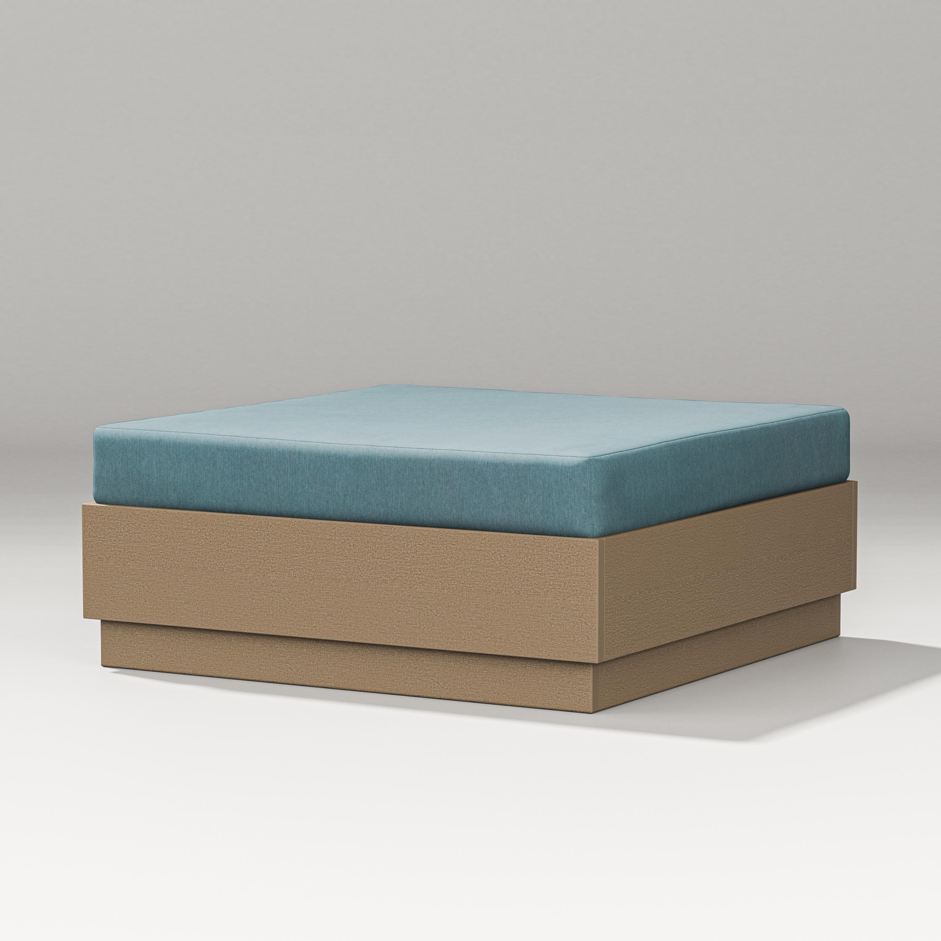 PW Designer Series Elevate Lounge Ottoman in Vintage Sahara / Ocean Teal