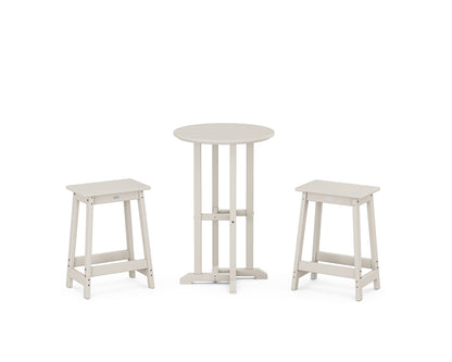 POLYWOOD® Modern Studio Counter Stool 3-Piece Bistro Set in Sand