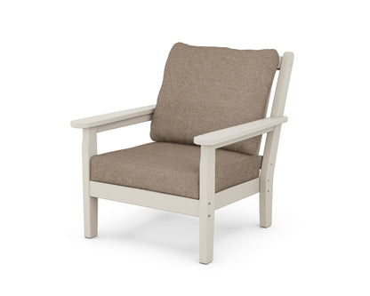 POLYWOOD® Chippendale Deep Seating Chair in Sand / Spiced Burlap