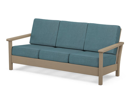 POLYWOOD® Harbour Deep Seating Sofa in Vintage Sahara / Ocean Teal