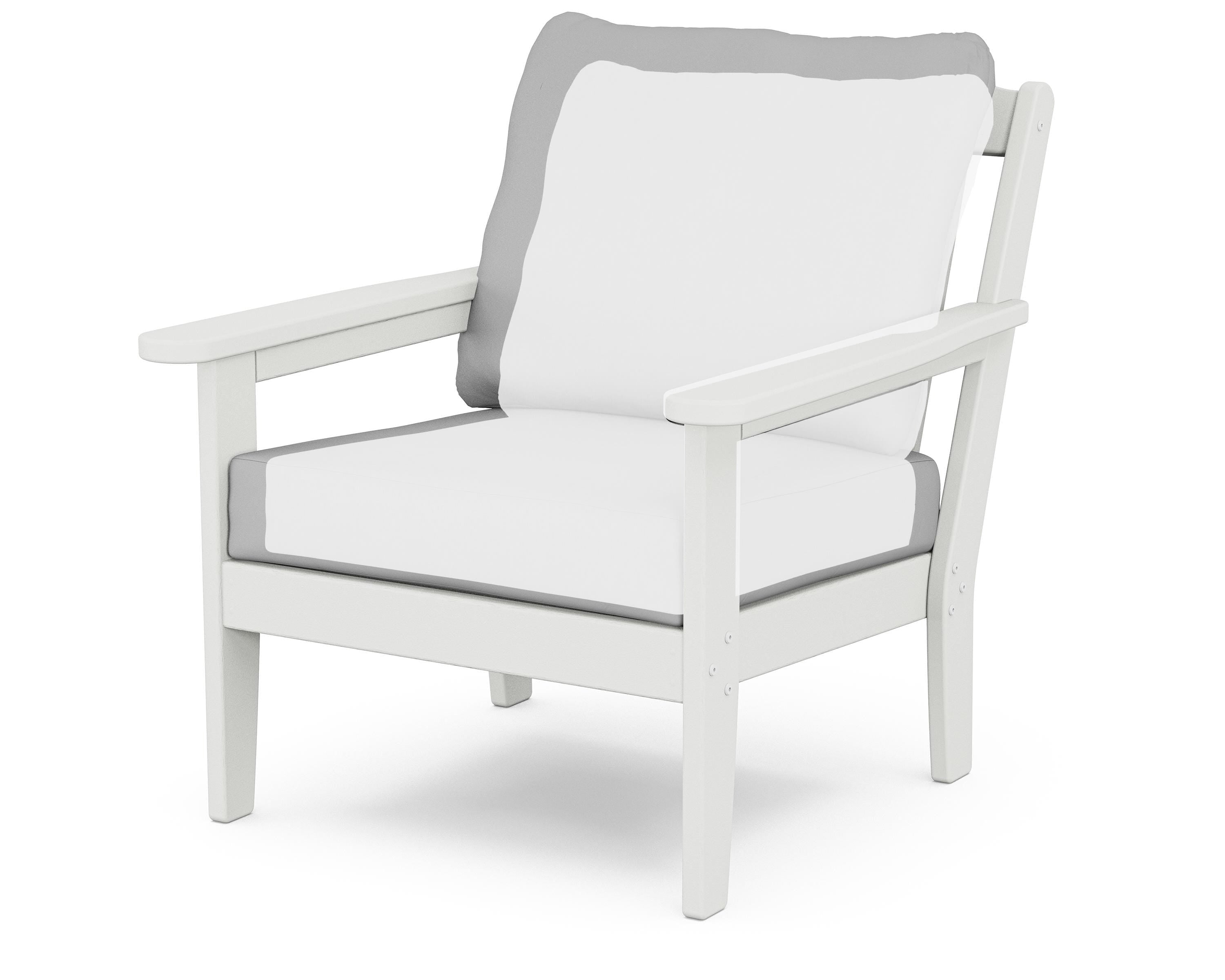 Country Living Cottage Deep Seating Chair in White / Natural