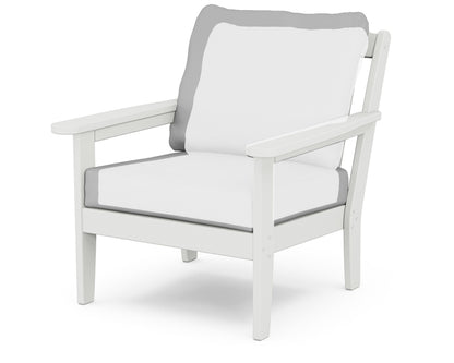 Country Living Cottage Deep Seating Chair in White / Natural