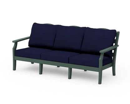 Draper James™ by  POLYWOOD® Savannah Deep Seating Sofa in Green / Navy