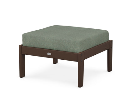 POLYWOOD® Braxton Deep Seating Ottoman in Mahogany / Cast Sage