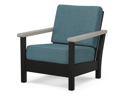 POLYWOOD® Harbour Deep Seating Chair in Black / Driftwood / Ocean Teal