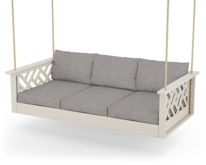 POLYWOOD® Chippendale Daybed Swing in Sand / Grey Mist