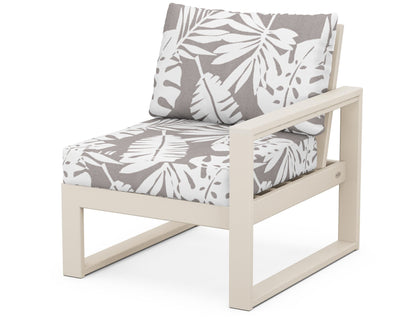 POLYWOOD® EDGE Modular Right Arm Chair in Sand / Leaf Grey Mist