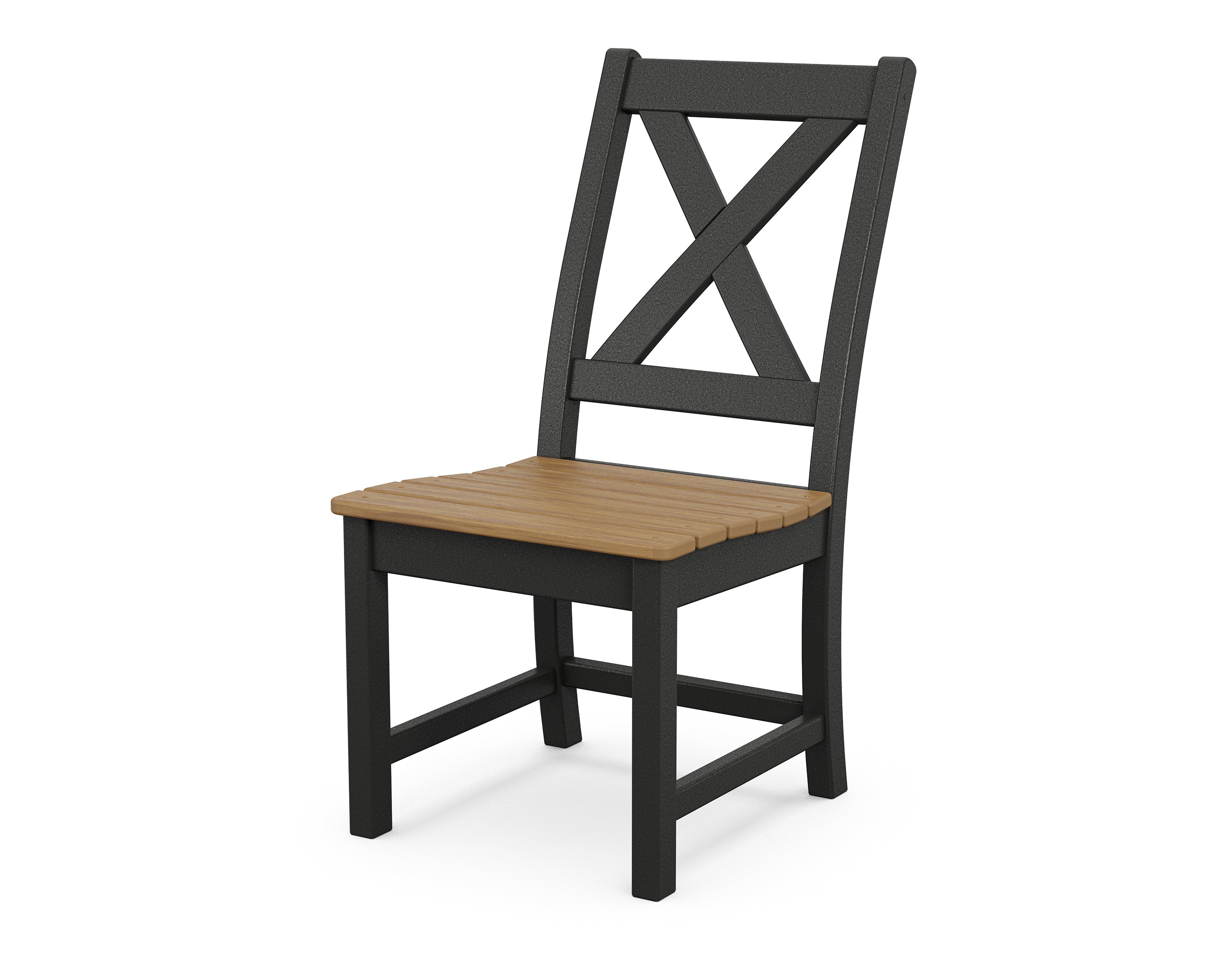 POLYWOOD® Braxton Dining Side Chair in Black / Natural