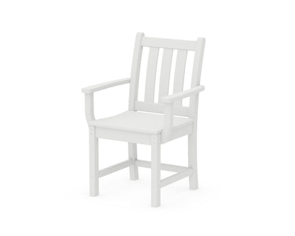 POLYWOOD® Traditional Garden Dining Arm Chair in White