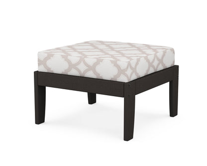 Unbranded Modular Ottoman - Classic in Vintage Coffee / Trellis Dune Burlap