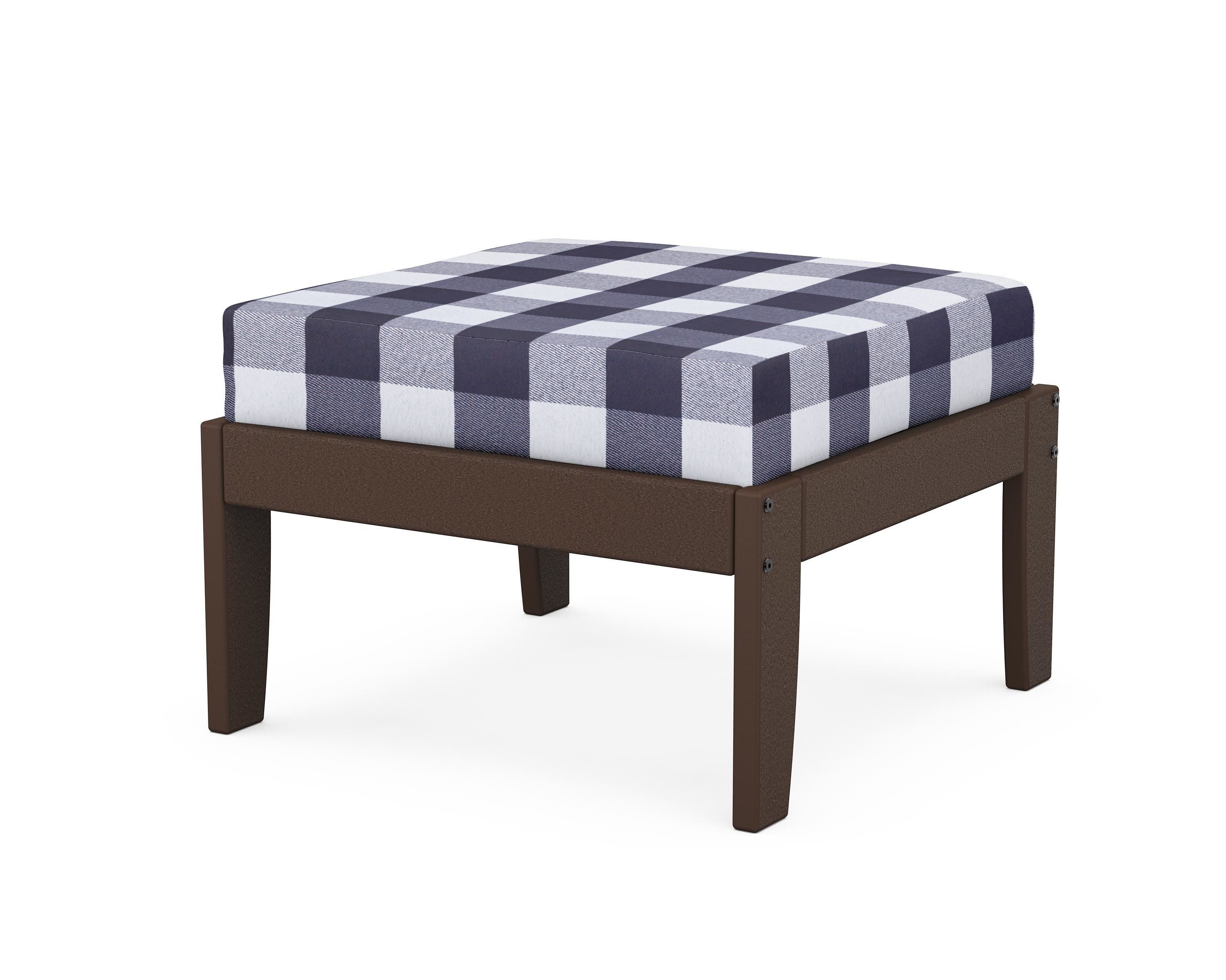 Unbranded Modular Ottoman - Classic in Mahogany / Buffalo Plaid Navy