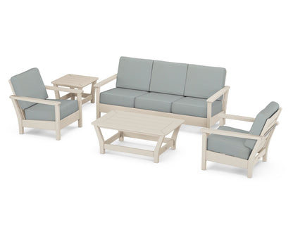 POLYWOOD® Harbour 5-Piece Deep Seating Set in Sand / Spa