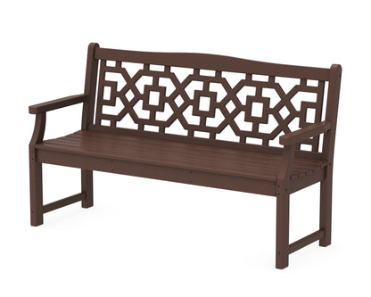 Martha Stewart by POLYWOOD® Chinoiserie 60" Garden Bench in Mahogany