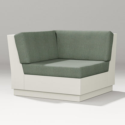 PW Designer Series Elevate Modular Corner Chair in Vintage White / Cast Sage