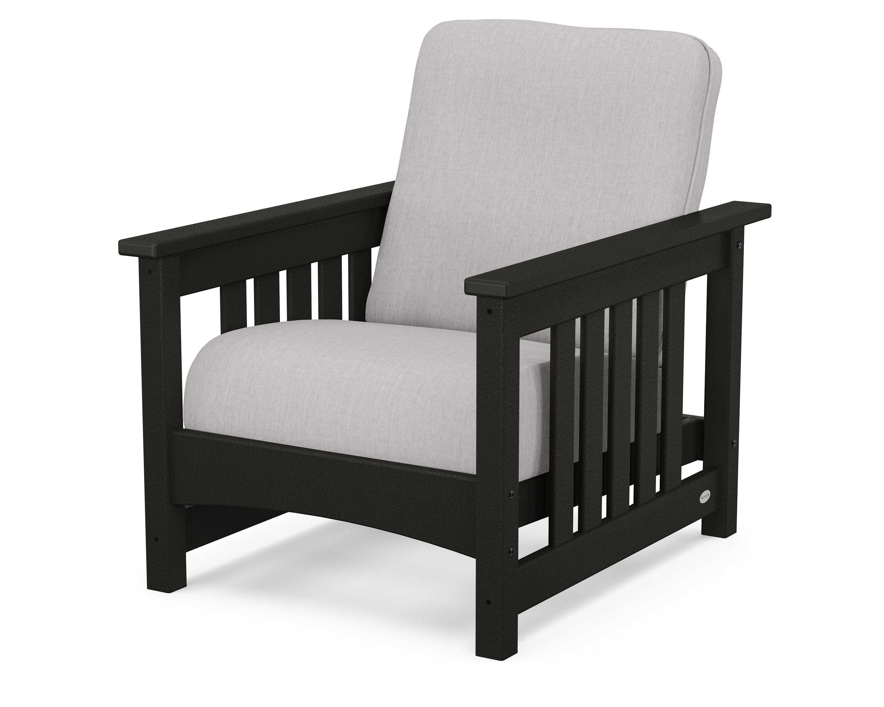 POLYWOOD® Club Mission Chair in Black / Granite