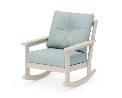 POLYWOOD® Vineyard Deep Seating Rocking Chair in Sand / Spa