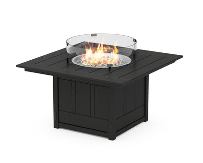 Martha Stewart by POLYWOOD® Acadia Square 42” Fire Pit Table in Black