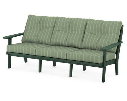 POLYWOOD® Lakeside Deep Seating Sofa in Green / Unwind Rainwashed